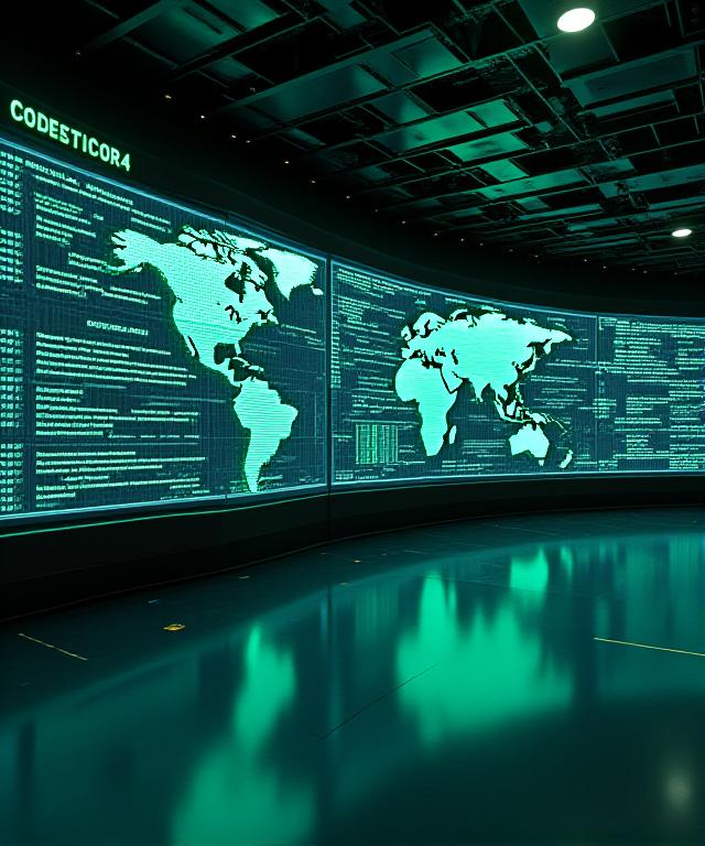 Modern logistics command center with digital displays